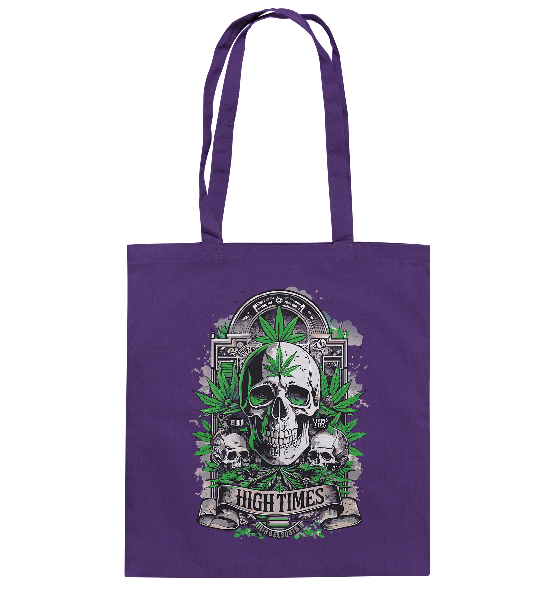 High Times Skull Green - Baumwolltasche