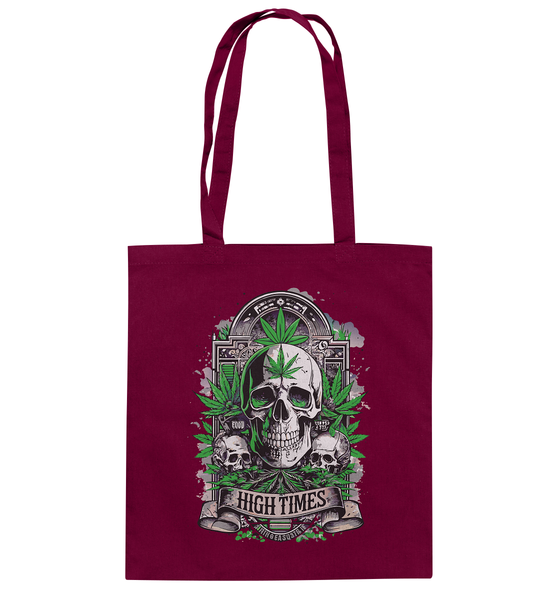 High Times Skull Green - Baumwolltasche