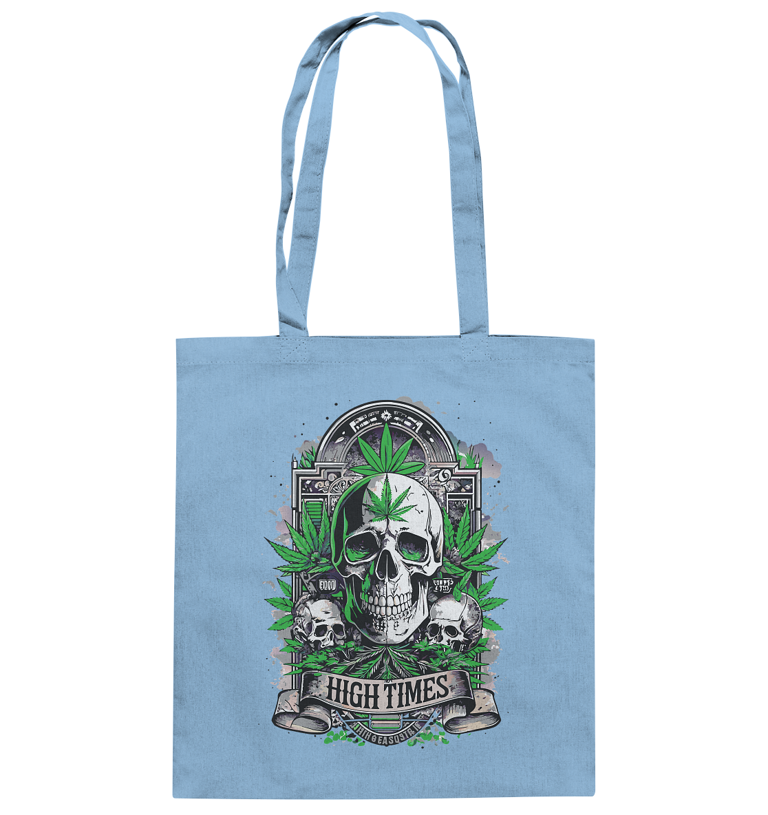 High Times Skull Green - Baumwolltasche