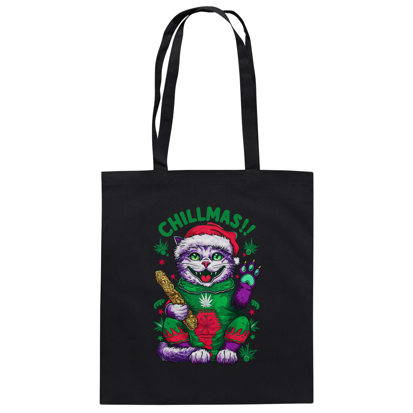 Chillmas Cat - Baumwolltasche