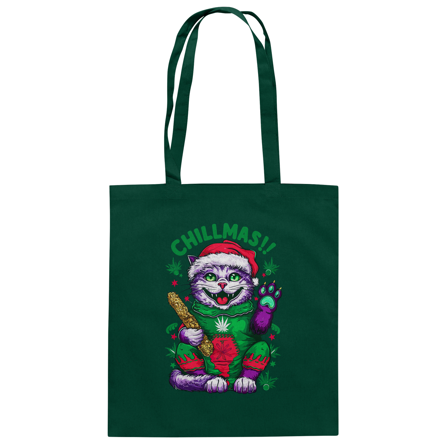Chillmas Cat - Baumwolltasche