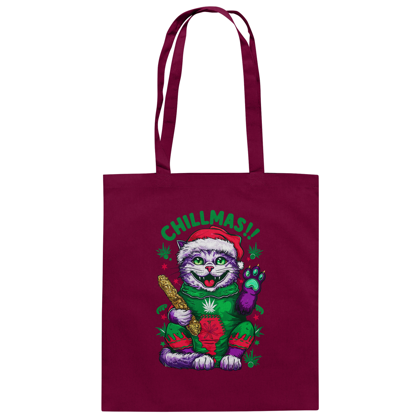 Chillmas Cat - Baumwolltasche