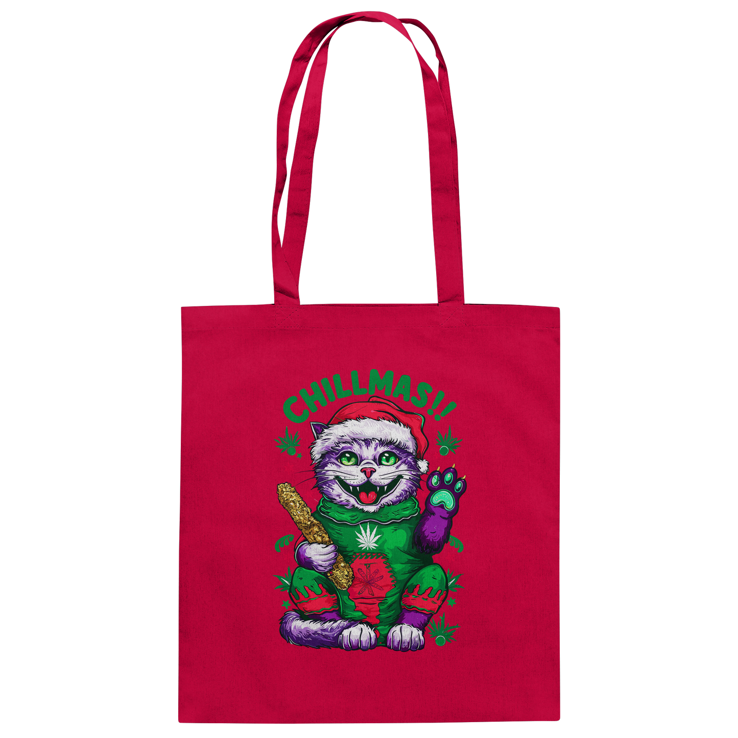 Chillmas Cat - Baumwolltasche
