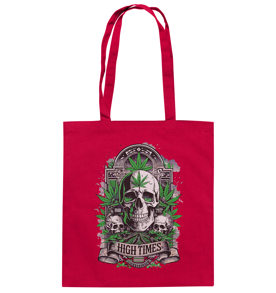 High Times Skull Green - Baumwolltasche