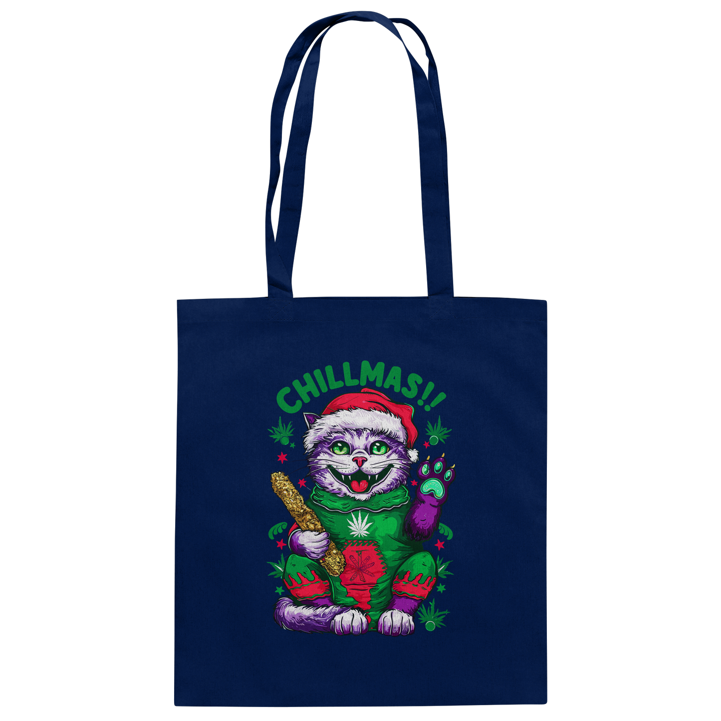 Chillmas Cat - Baumwolltasche