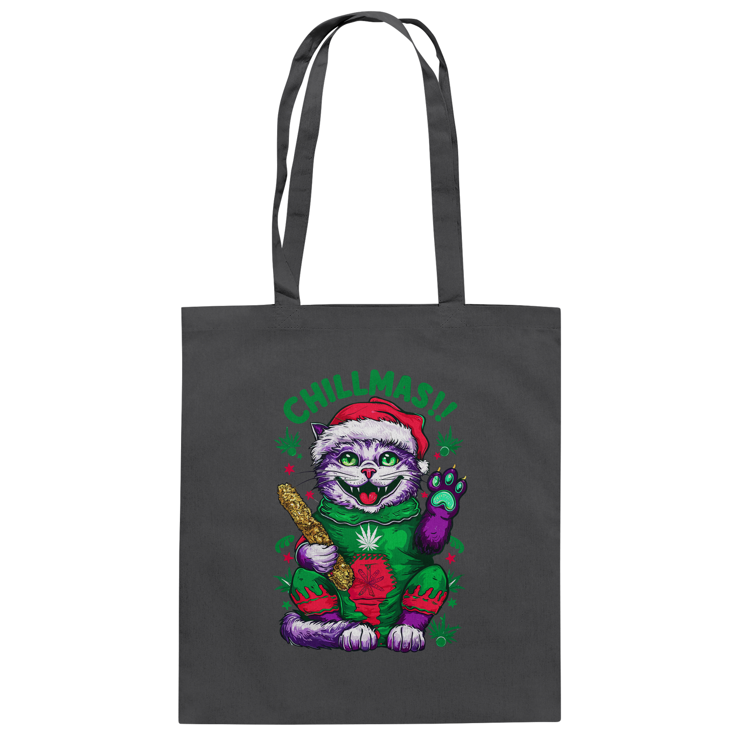 Chillmas Cat - Baumwolltasche