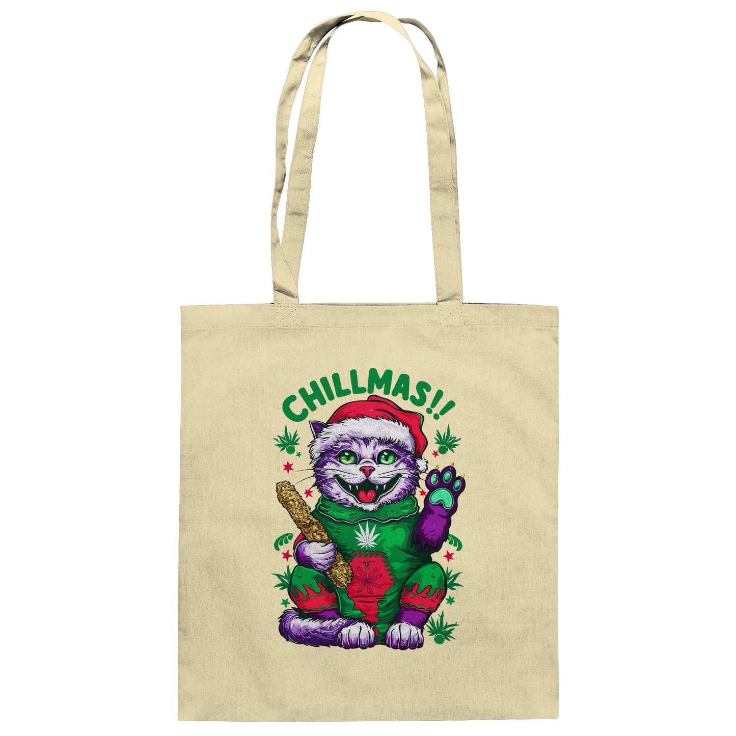 Chillmas Cat - Baumwolltasche