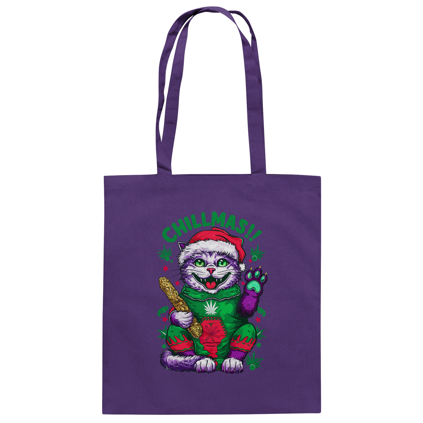 Chillmas Cat - Baumwolltasche