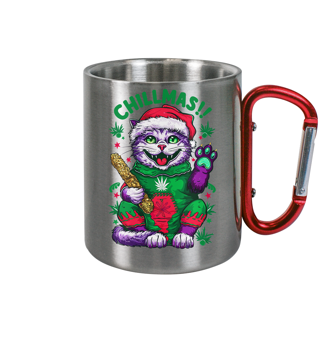 Chillmas Cat - Edelstahl Tasse