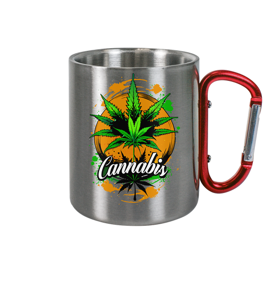 Orange Cannabis - Edelstahl Tasse