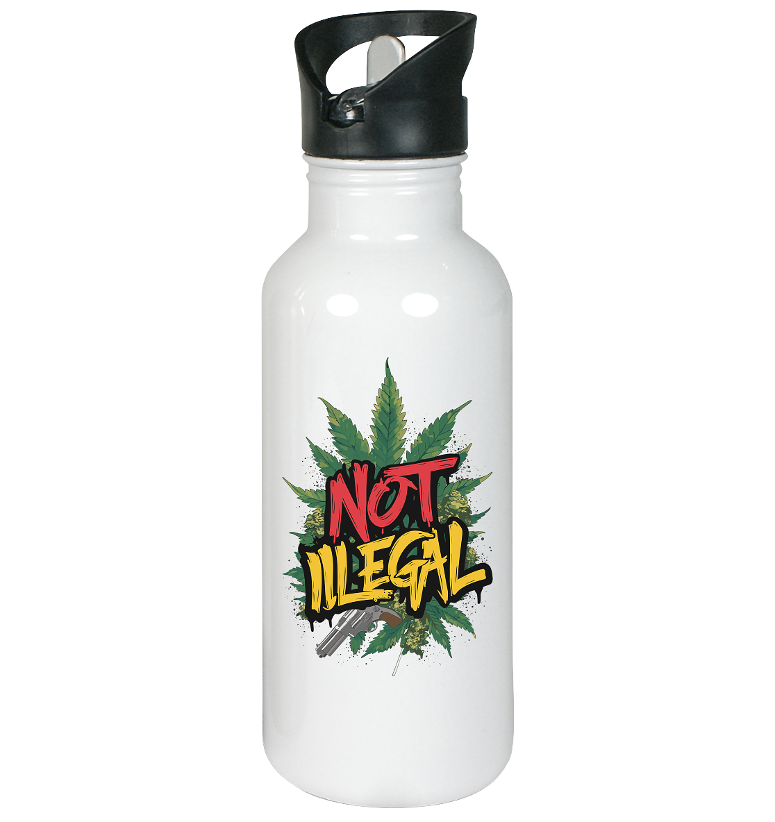 Not Illegal - Edelstahl-Trinkflasche 600ml