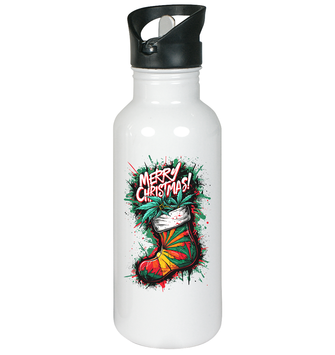 Christmas Boots - Edelstahl-Trinkflasche 600ml