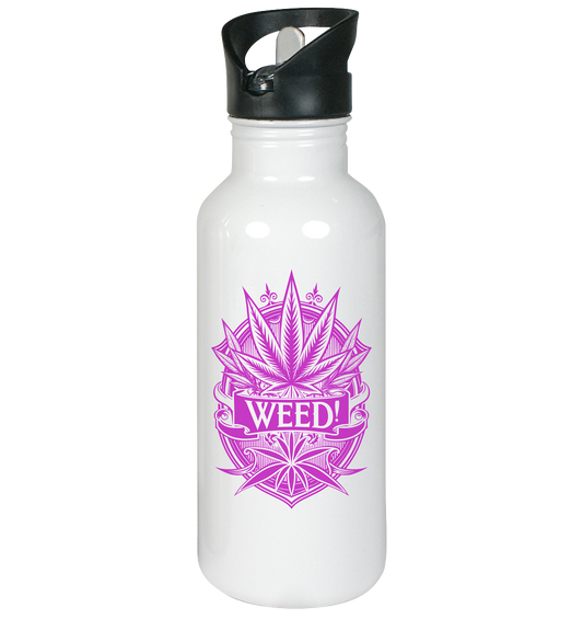 Pink Weed - Edelstahl-Trinkflasche 600ml