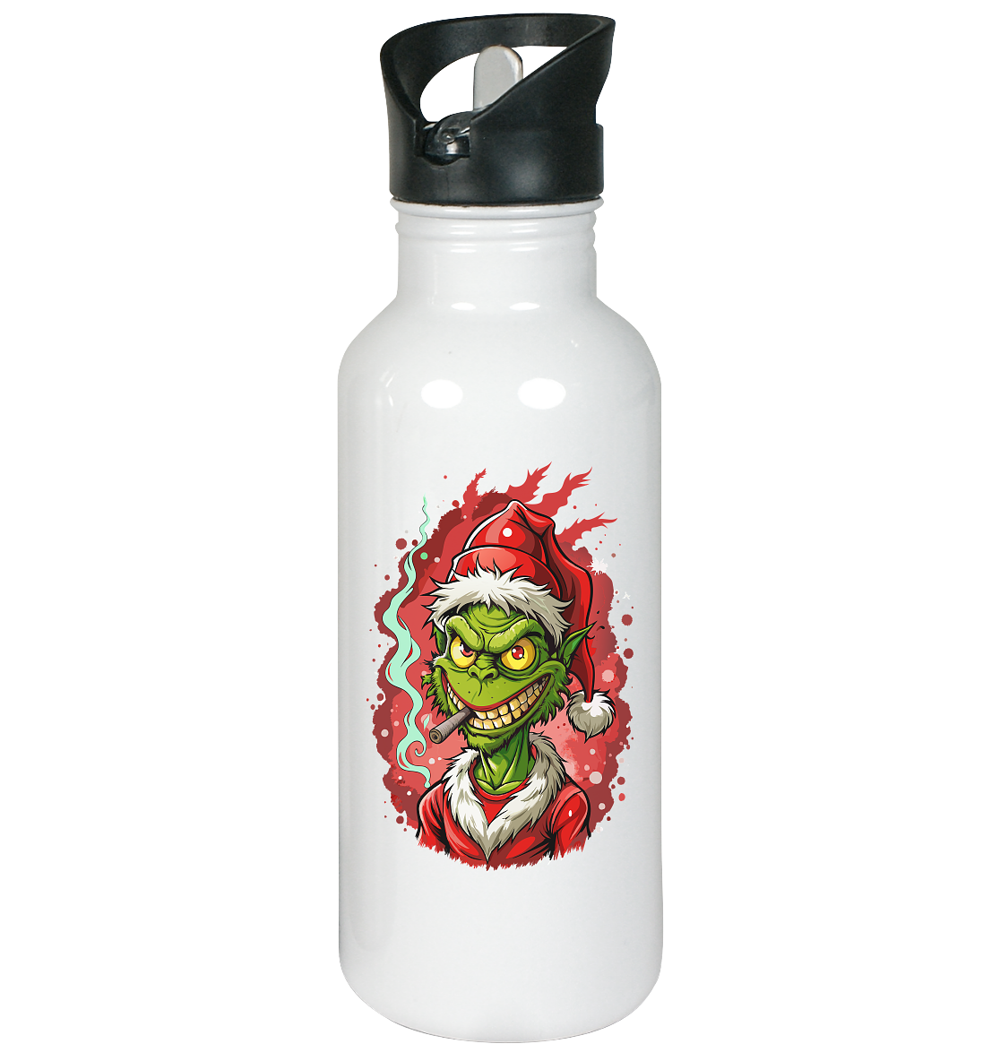 Angry Grinch - Edelstahl-Trinkflasche 600ml