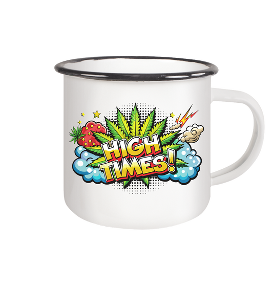 High Times - Emaille Tasse (Schwarz)