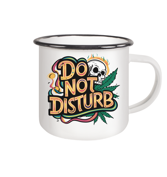 Do Not Disturb - Emaille Tasse (Schwarz)