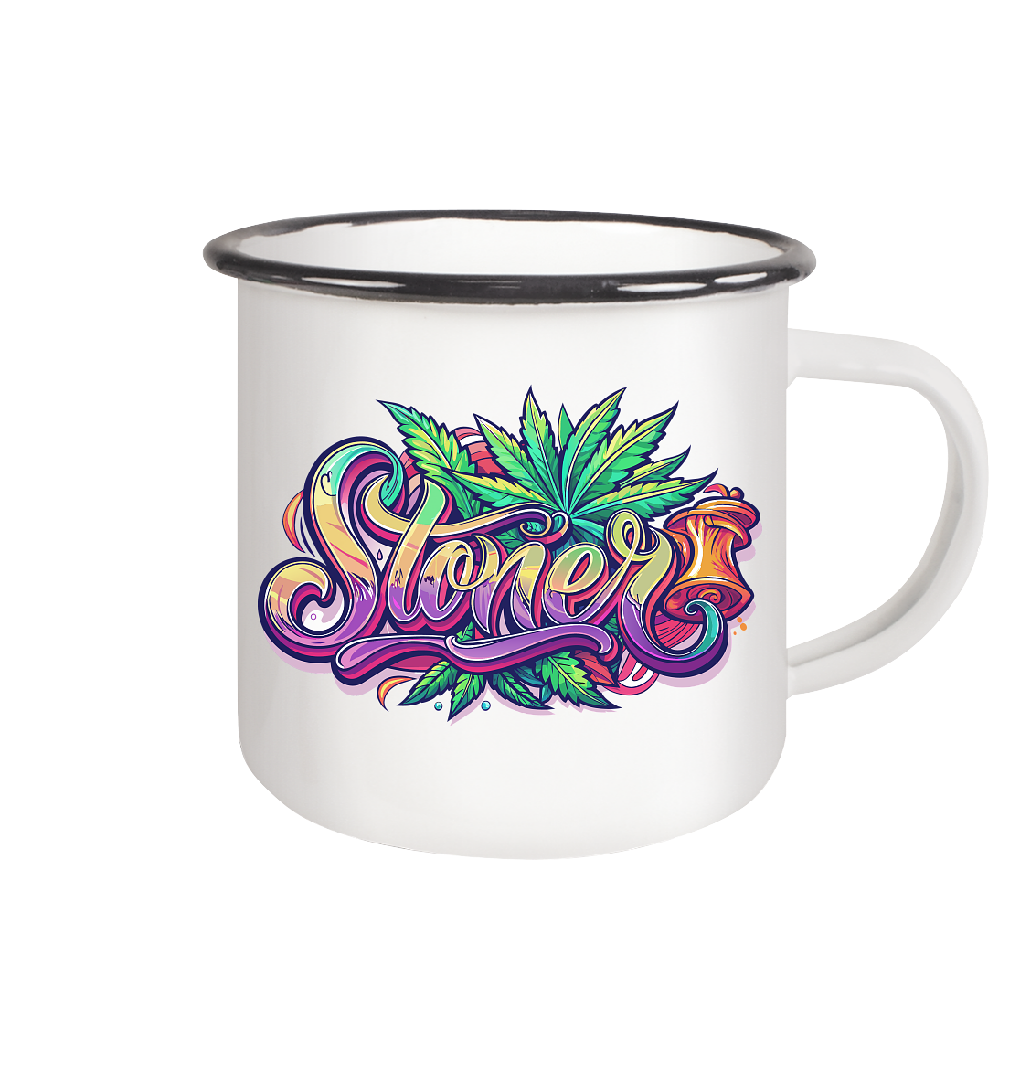 Color Stoner - Emaille Tasse (Schwarz)