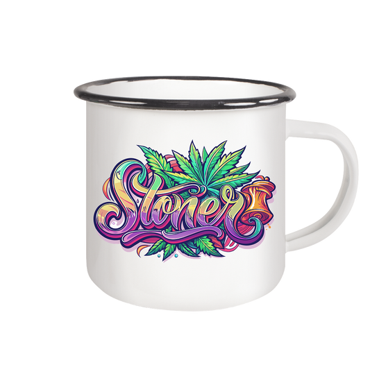 Color Stoner - Emaille Tasse (Schwarz)