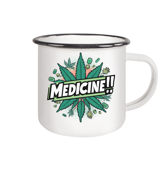 Medicine - Emaille Tasse (Schwarz)