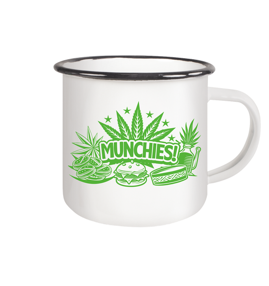 Munchies - Emaille Tasse (Schwarz)