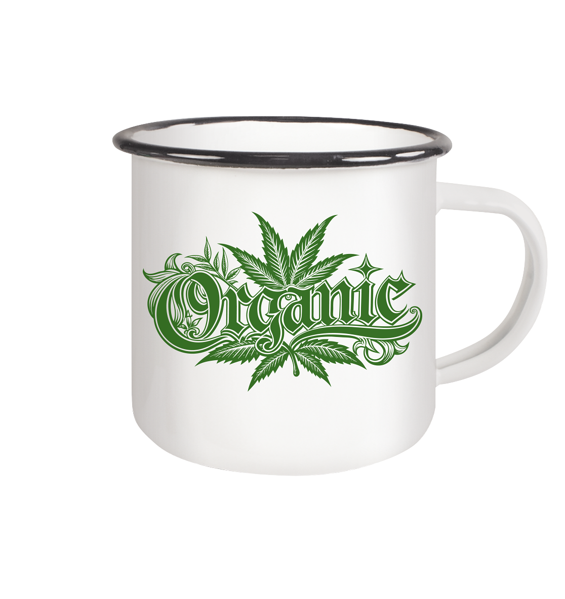 Organic - Emaille Tasse (Schwarz)