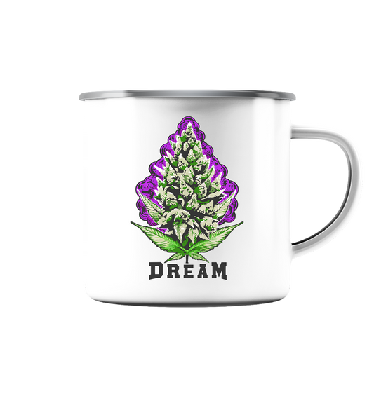 Purple Dream - Emaille Tasse (Silber)