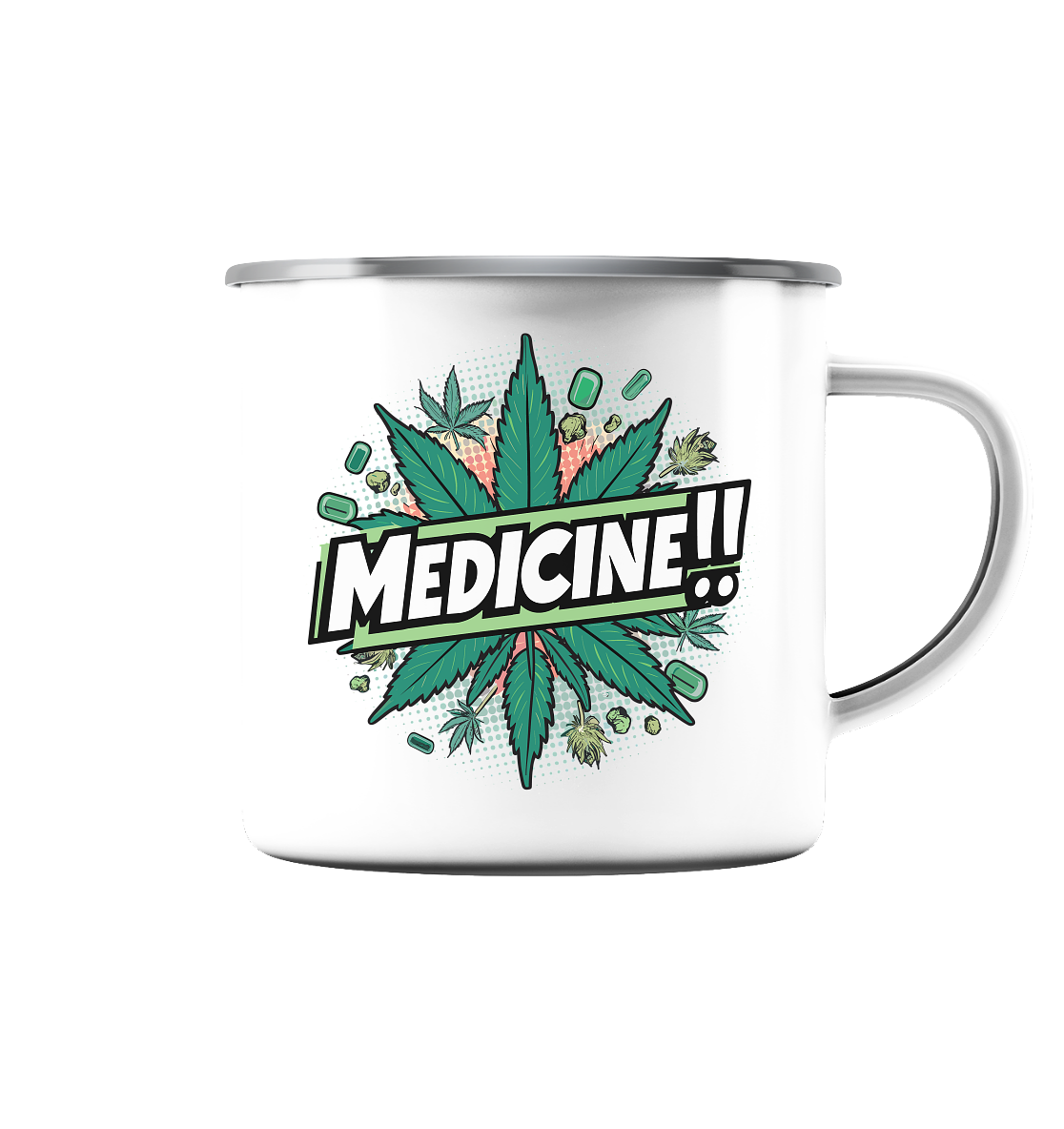 Medicine - Emaille Tasse (Silber)