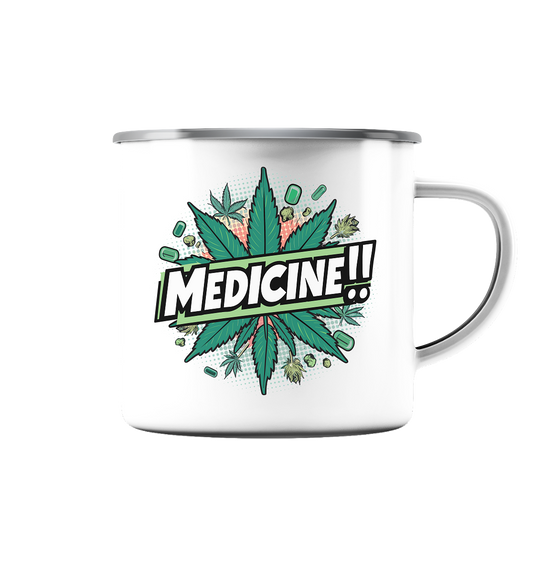 Medicine - Emaille Tasse (Silber)