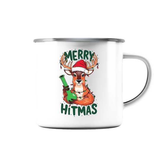 Bong Reindeer - Emaille Tasse (Silber)