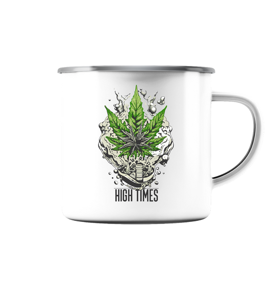 High Times Rocks - Emaille Tasse (Silber)