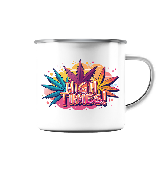 High Times Leafs - Emaille Tasse (Silber)