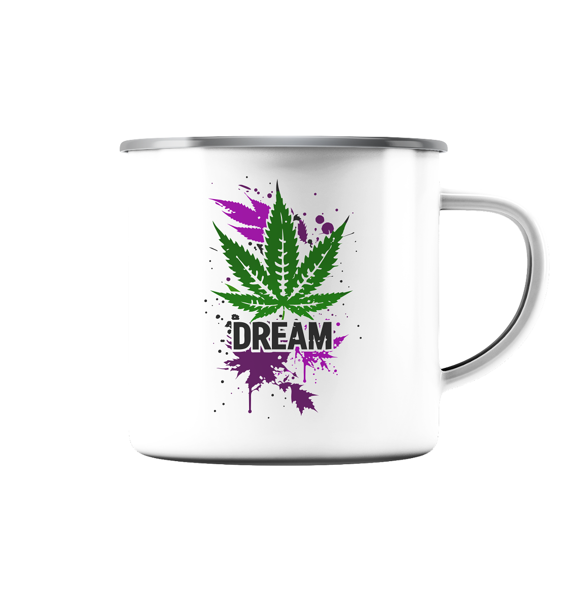 Dream - Emaille Tasse (Silber)