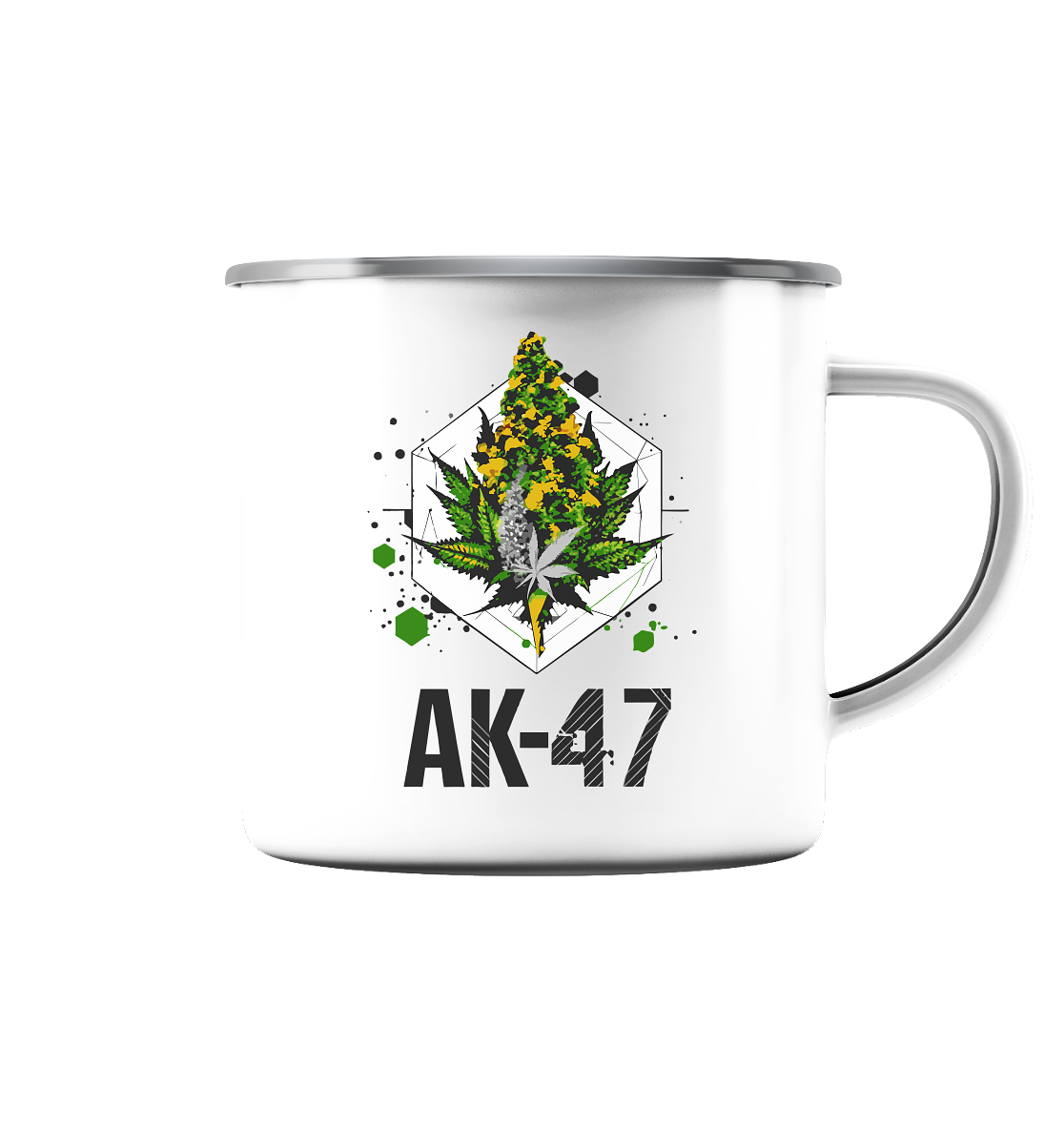 AK 47 - Emaille Tasse (Silber)