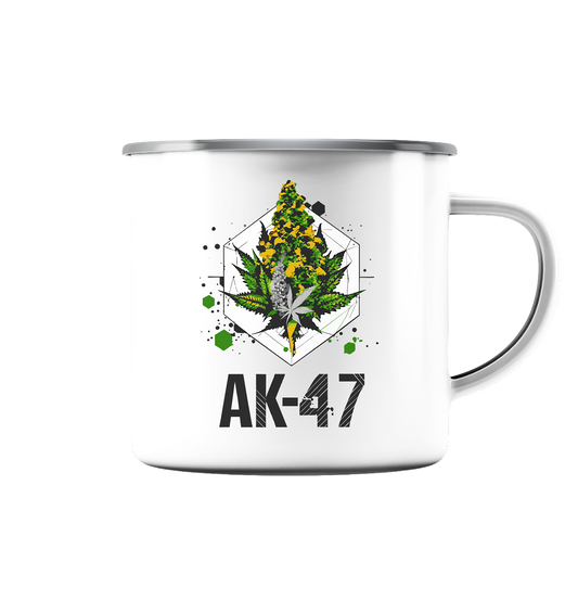 AK 47 - Emaille Tasse (Silber)