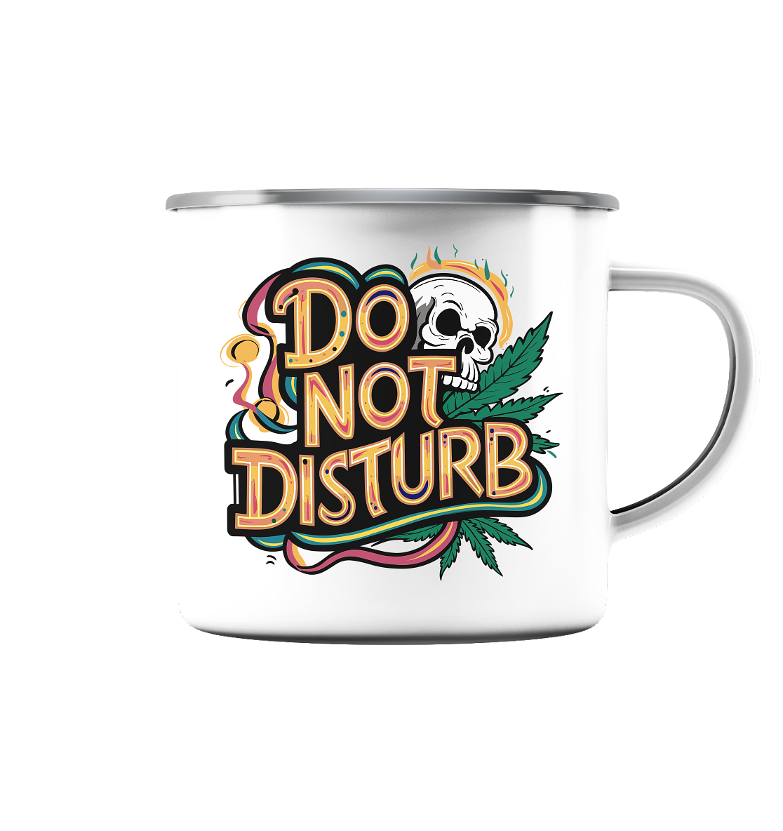 Do Not Disturb - Emaille Tasse (Silber)