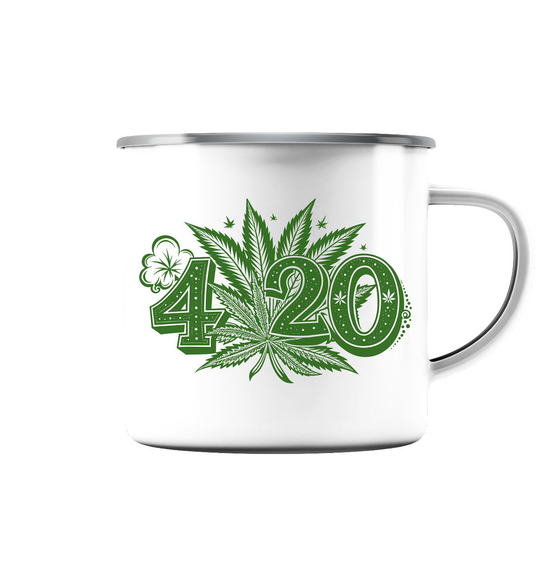 420 - Emaille Tasse (Silber)