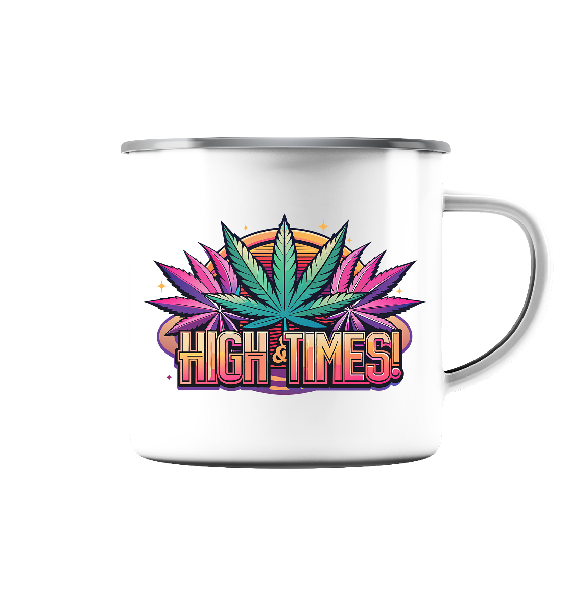 High Times Ufo - Emaille Tasse (Silber)