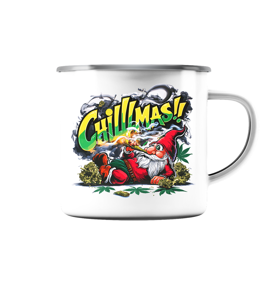 Chillmas - Emaille Tasse (Silber)