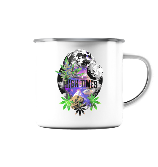 High Times Moon - Emaille Tasse (Silber)