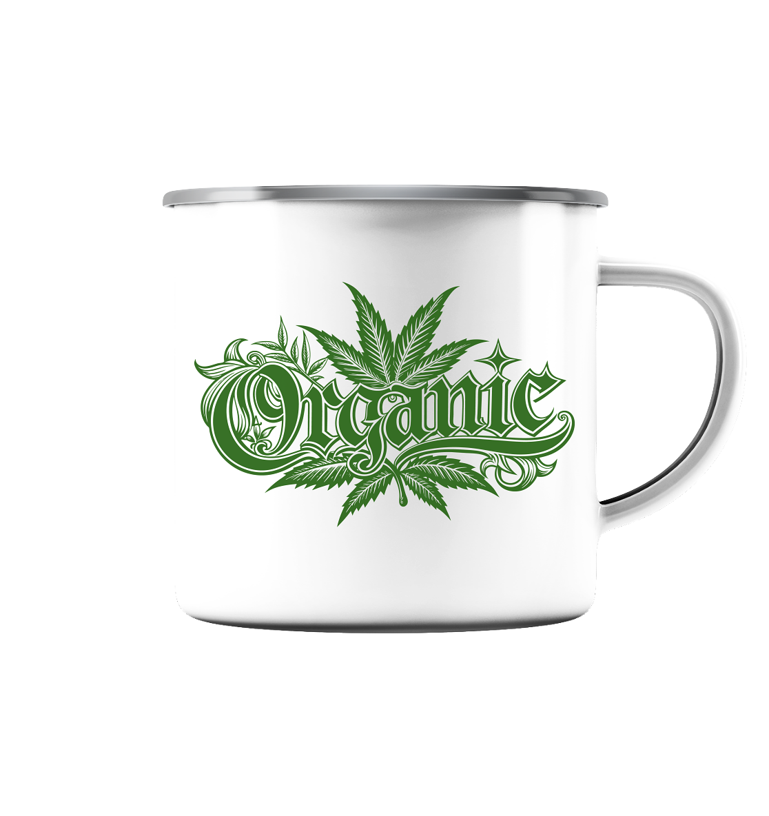 Organic - Emaille Tasse (Silber)