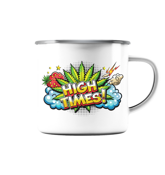 High Times - Emaille Tasse (Silber)