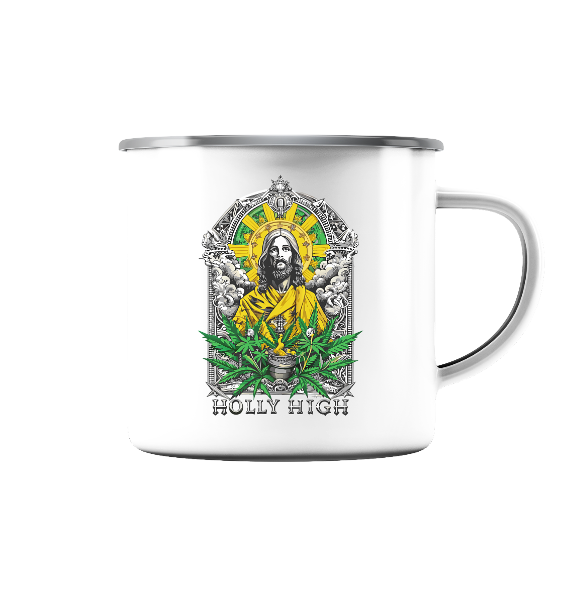 Holly High - Emaille Tasse (Silber)