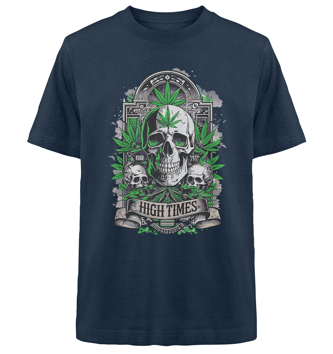 High Times Skull Green - Unisex Oversized Shirt