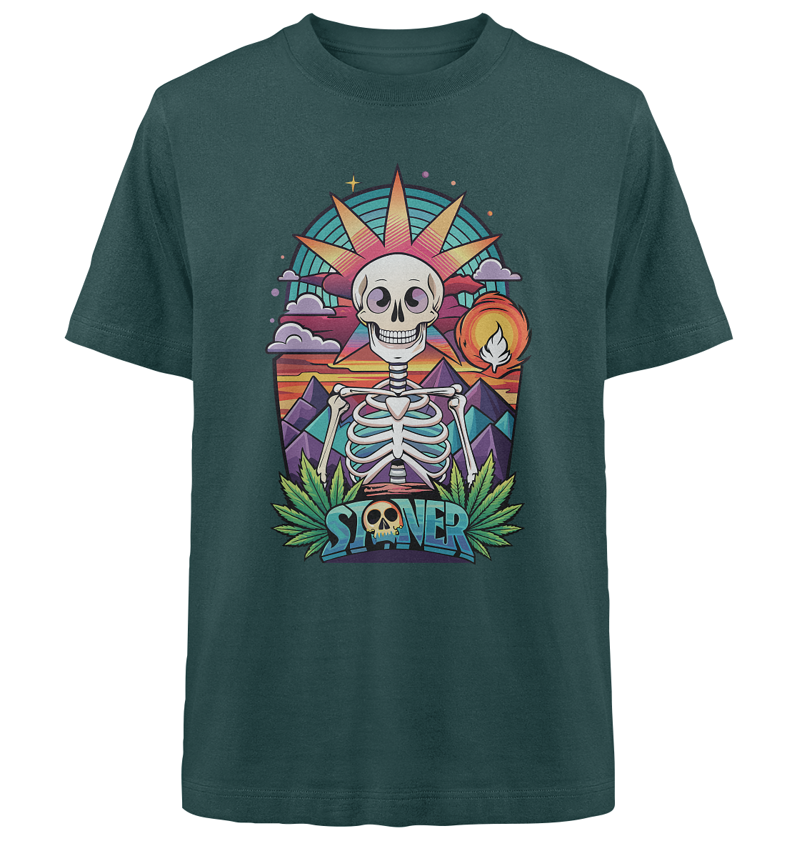 Color Stoner Skeleton - Unisex Oversized Shirt
