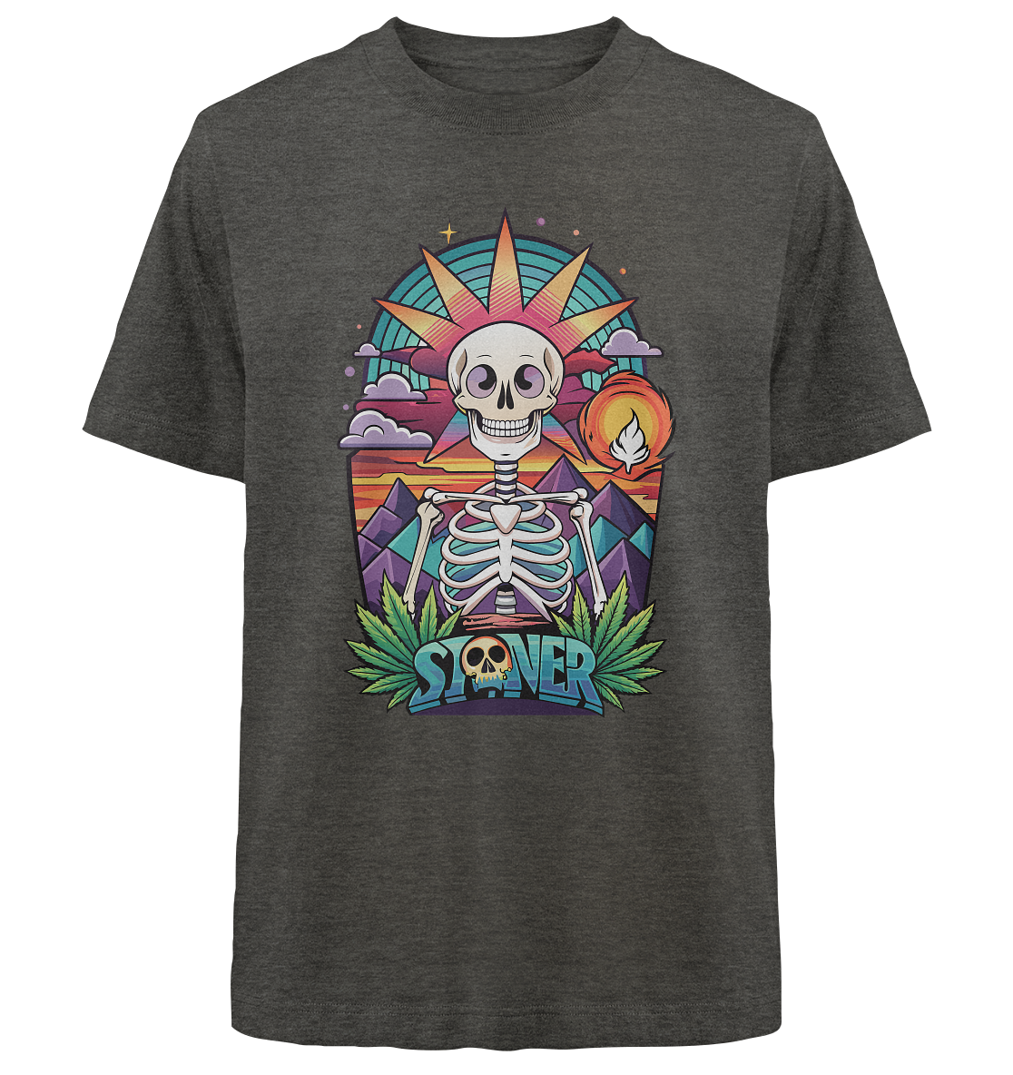 Color Stoner Skeleton - Unisex Oversized Shirt