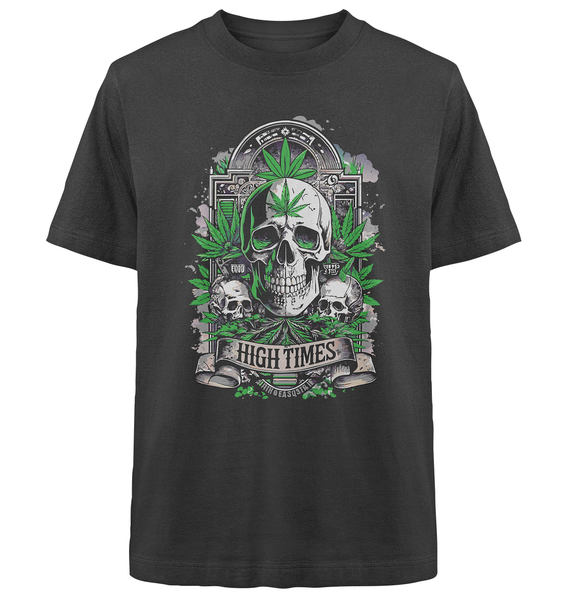 High Times Skull Green - Unisex Oversized Shirt