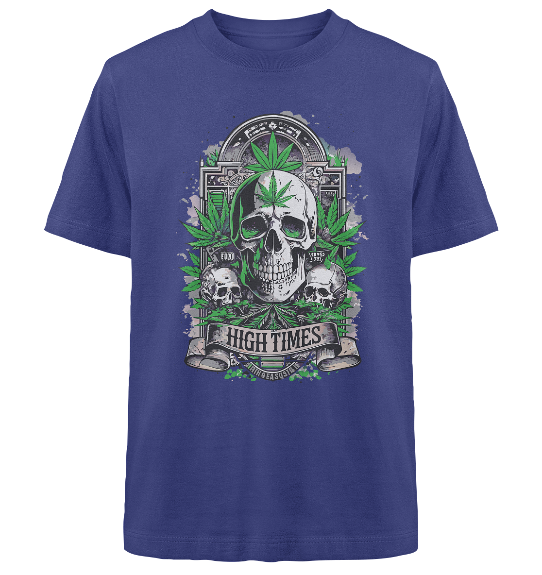 High Times Skull Green - Unisex Oversized Shirt