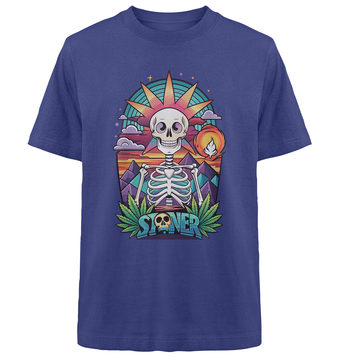 Color Stoner Skeleton - Unisex Oversized Shirt