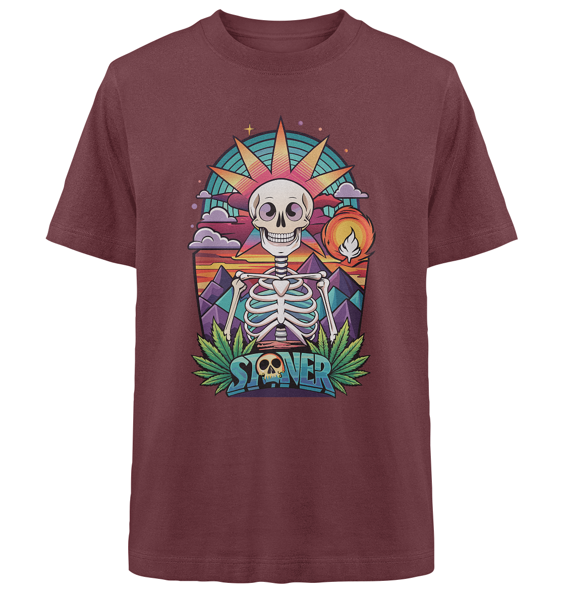Color Stoner Skeleton - Unisex Oversized Shirt