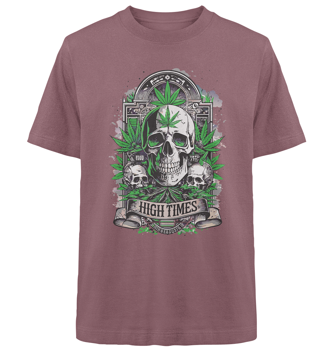 High Times Skull Green - Unisex Oversized Shirt